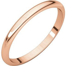 Load image into Gallery viewer, 10K Rose Gold 2 mm Half Round Band Size 5.5