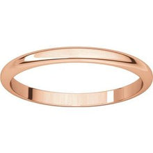 Load image into Gallery viewer, 10K Rose Gold 2 mm Half Round Band Size 5.5