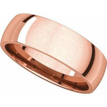 Load image into Gallery viewer, 10K Rose Gold 5 mm Half Round Comfort Fit Light Band Size 8
