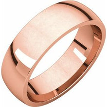 Load image into Gallery viewer, 10K Rose Gold 5 mm Half Round Comfort Fit Light Band Size 8