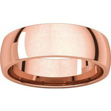 Load image into Gallery viewer, 10K Rose Gold 5 mm Half Round Comfort Fit Light Band Size 8