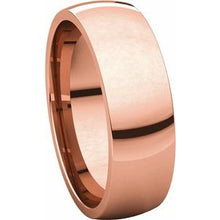 Load image into Gallery viewer, 10K Rose Gold 5 mm Half Round Comfort Fit Light Band Size 8