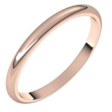 Load image into Gallery viewer, 10K Rose Gold 2 mm Half Round Band Size 5.5