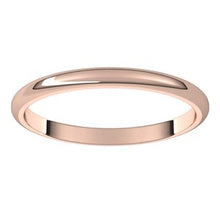 Load image into Gallery viewer, 10K Rose Gold 2 mm Half Round Band Size 5.5