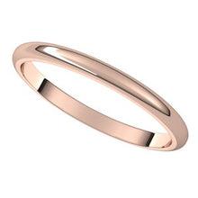Load image into Gallery viewer, 10K Rose Gold 2 mm Half Round Band Size 5.5