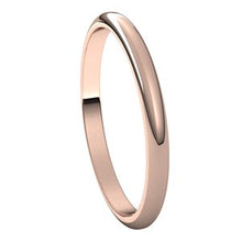 Load image into Gallery viewer, 10K Rose Gold 2 mm Half Round Band Size 5.5