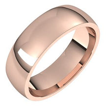 Load image into Gallery viewer, 10K Rose Gold 5 mm Half Round Comfort Fit Light Band Size 8