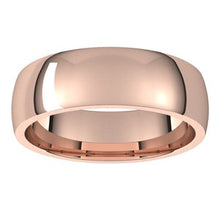 Load image into Gallery viewer, 10K Rose Gold 5 mm Half Round Comfort Fit Light Band Size 8